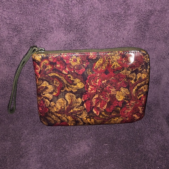 Patricia Nash Floral Leather Clutch Wristlet - Picture 3 of 5